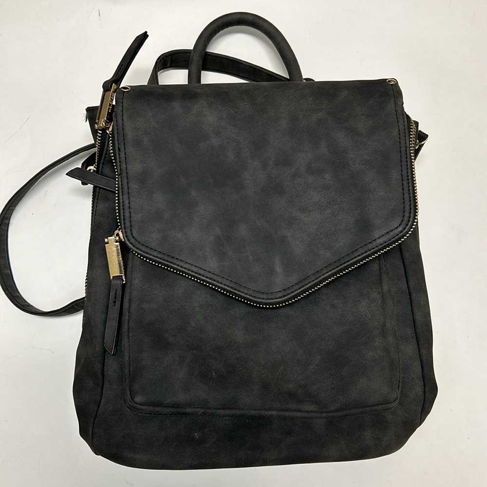 Target Grey Suede Backpack - Picture 2 of 5